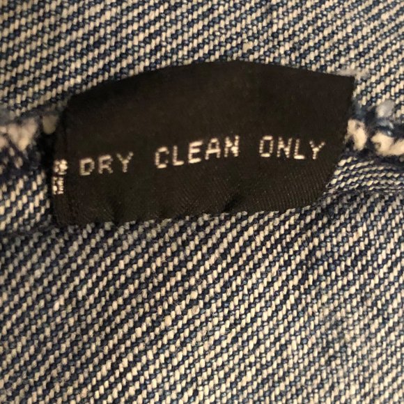 Rampage Size Med Vintage Double Breasted Belted Blue Denim Jacket with Pockets - Picture 11 of 16